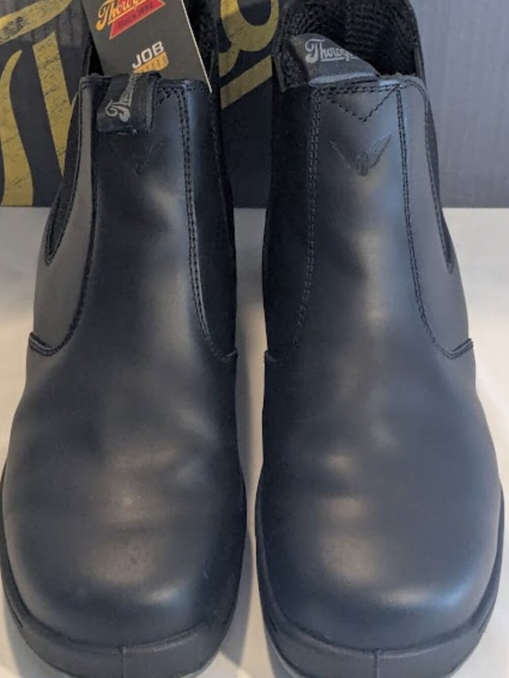 NWT MEN'S 7.5-MED THOROGOOD 804-6134 6" QUICK RELEASE COMPOSITE TOE BOOTS BLACK